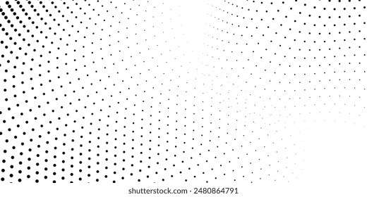 Light gradient halftone dots grunge wide background modern curve