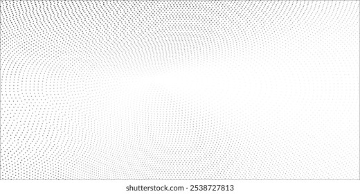 Light gradient halftone dots grunge wide background. eps10