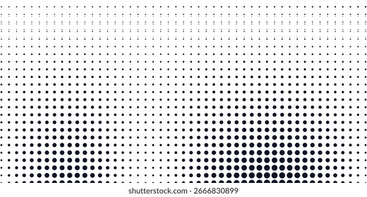 Helle Farbverlauf-Rasterpunkte grunge breiten Hintergrund Form Punkte Monochrom gepunktete Textur moderne nahtlose moderne Künste