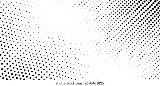 Light gradient halftone dots grunge wide background shape dots modern art white grey dots background