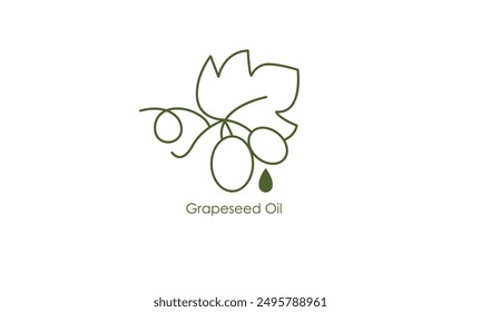 Light Grape Seed Oil Vector Icon