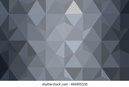 Light gray abstract mosaic template. Triangular geometric sample with gradient.  The polygonal design can be used for your web site.