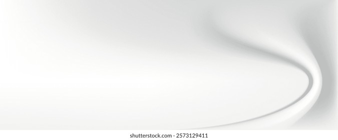 Light gray background with abstract curve line pattern. Abstract modern curve line background design. Vector light gray wallpaper background. Light gray curve abstract background vector