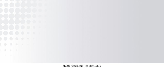 A light gray background with a gradient effect and dotted pattern. The gray background is smooth and modern, enhancing the design's simplicity. Gradient patterned background vector. Light background.