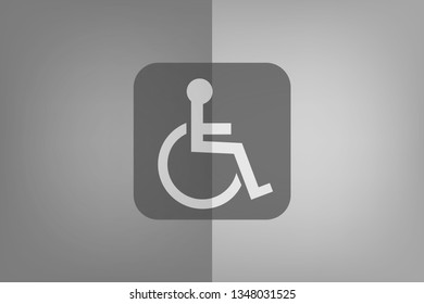 light gray background image and disabled logo