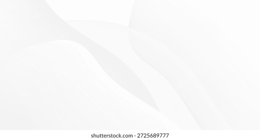 hellgrauer Hintergrund mit weichen wellenförmigen Linien, die einfach und natürlich aussieht. Modernes Trenddesign in Vektorgrafik