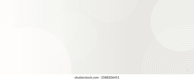 A light gray background with a subtle gradient. The background features circular patterns, adding texture to the gray color scheme. Circle pattern background vector. White background.