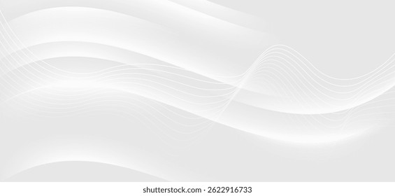 A light gray background with white curves and lines, creating waves or flowing water in different directions, giving a simple, calm and modern feel.