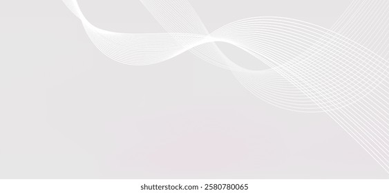 A light gray background with a white wavy pattern that gives the image depth and movement. The lines are translucent, giving it a simple yet modern look.