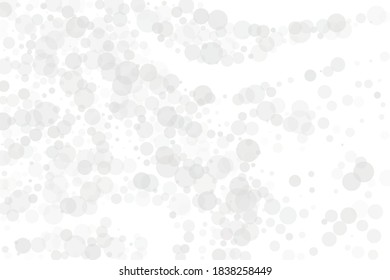 Light gray bokeh background. Pattern with circles of different scale and transparency with overlap. Colorful background for banners, web pages, ads, Wallpapers. Vector illustration