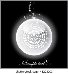 light gray Christmas ball