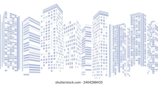 Light gray cityscape background, Monochrome urban landscape. Modern architectural.