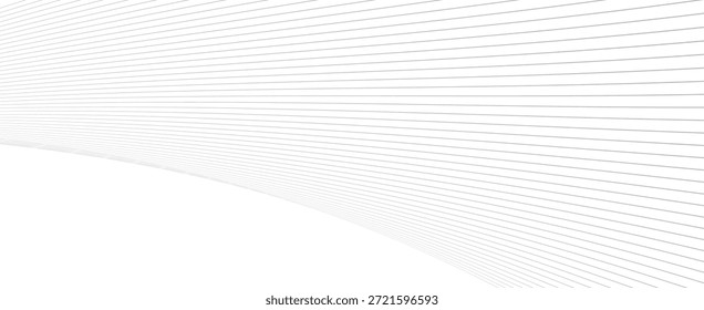 Ilustración vectorial Abstractas de Perspectiva dinámica de líneas curvas continuas de color gris claro