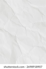 Light Gray Crumpled Paper Sheet Texture Background