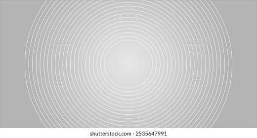 Fundo de vetor abstrato dinâmico cinza claro com linhas diagonais. 3d capa de negócios banner apresentação para venda. Decoração de faixa de linha de onda de círculo suave cinza de movimento rápido