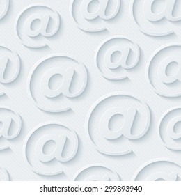 Papel de pantalla gris claro para el correo electrónico. 3 d fondo transparente. EPS10 vectores. Ver otros en Mis juegos de papel perforados.