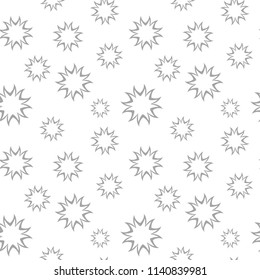 Light gray floral ornament on white background. Seamless pattern for textile and wallpapers