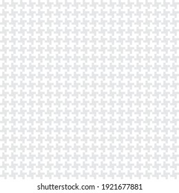 Light Gray Geometric Houndstooth Seamless Vector Pattern Background. White and Neutral Grey Classic High Fashion Textile Print. Repeating Pattern Tile Included.