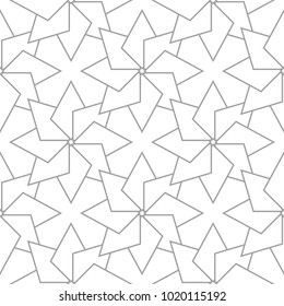 Light gray geometric ornament. Seamless pattern for web, textile and wallpapers