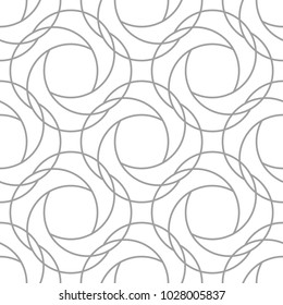 Light gray geometric ornament. Seamless pattern for web, textile and wallpapers
