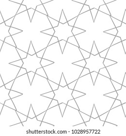 Light gray geometric ornament. Seamless pattern for web, textile and wallpapers