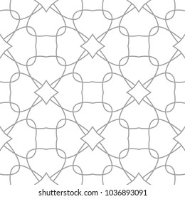 Light gray geometric ornament. Seamless pattern for web, textile and wallpapers