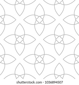 Light gray geometric ornament. Seamless pattern for web, textile and wallpapers