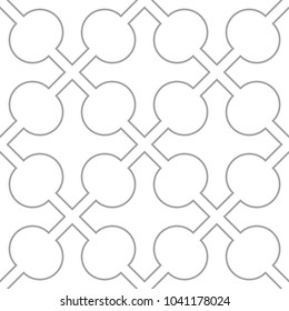 Light gray geometric ornament. Seamless pattern for web, textile and wallpapers