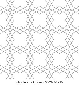 Light gray geometric ornament. Seamless pattern for web, textile and wallpapers