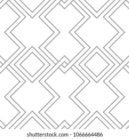 Light gray geometric ornament. Seamless pattern for web, textile and wallpapers