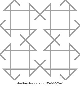 Light gray geometric ornament. Seamless pattern for web, textile and wallpapers