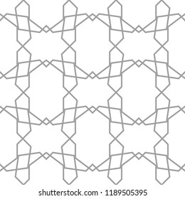 Light gray geometric ornament. Seamless pattern for web, textile and wallpapers