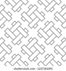 Light gray geometric ornament. Seamless pattern for web, textile and wallpapers