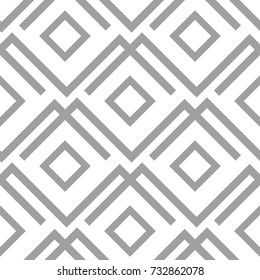 Light gray geometric ornament. Seamless pattern