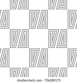 Light gray geometric ornament. Seamless pattern for web, textile and wallpapers