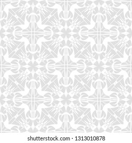 Light gray geometric ornaments. Seamless patterns for web, textile and wallpapers. Abstract background. Fashion graphics.