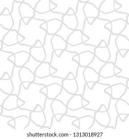 Light gray geometric ornaments. Seamless patterns for web, textile and wallpapers. Abstract background. Fashion graphics.
