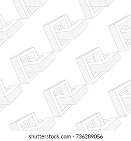 Light gray geometric seamless ornament. Seamless pattern for web, textile and wallpapers