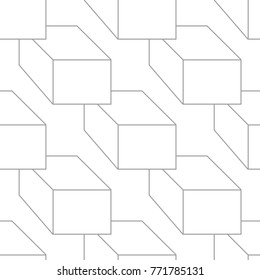 Light gray geometric seamless pattern for web, textile and wallpapers