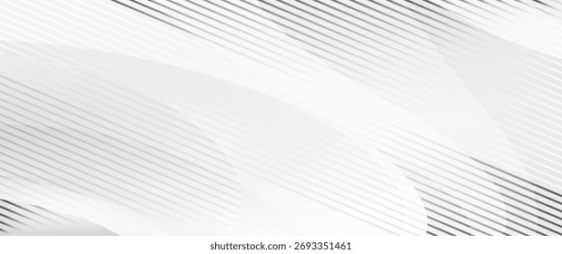 Light gray gradient transition lattice background, fade gradation wave bg. Abstract straight thin line texture, geometric diagonal tilt halftone shadow, parallel strip grey color. Vector illustration