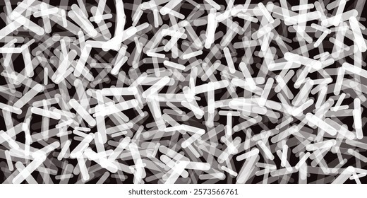 Light Gray Isometric background with straight lines. Abstract Glitter with sticks. Modern seamless random rotated stripe background pattern. EPS Vector illustration