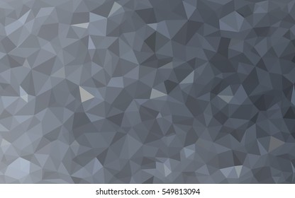 Light Gray Low poly crystal background. Polygon design pattern. Low poly vector illustration, low polygon background.