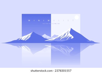 Fondo de paisaje minimalista gris claro. Pintura moderna creativa monocroma. Afiche de arte de la naturaleza contemporáneo. Ilustración vectorial dibujada a mano en estilo plano para impresiones web y lienzo
