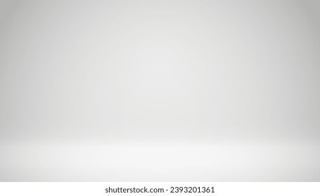 Light gray minimalistic background for product presentation, blank empty showcase, wall in the interior - stock vector