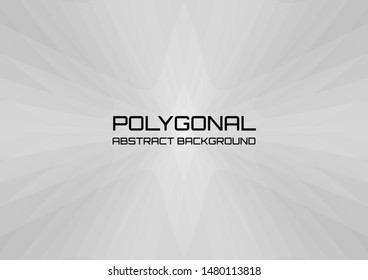 Light gray polygonal background starburst, center light. Vector illustration suitable for cover poster or backdrop.