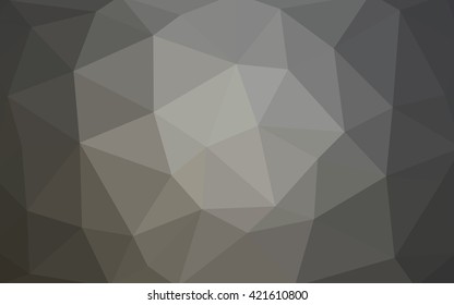 Light gray polygonal illustration, which consist of triangles. Triangular design for your business. Geometric background in Origami style with gradient.