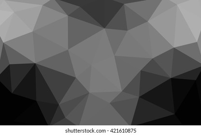 Light gray polygonal illustration, which consist of triangles. Triangular design for your business. Geometric background in Origami style with gradient.