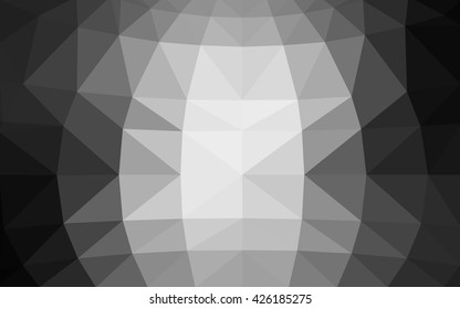 Light gray polygonal illustration, which consist of triangles. Triangular design for your business. Geometric background in Origami style with gradient.
