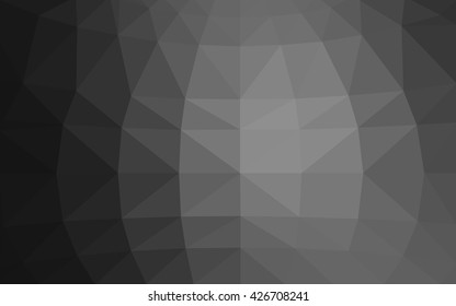 Light gray polygonal illustration, which consist of triangles. Triangular design for your business. Geometric background in Origami style with gradient.