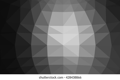 Light gray polygonal illustration, which consist of triangles. Triangular design for your business. Geometric background in Origami style with gradient.